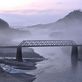 川霧に煙る北恵那鉄橋-2