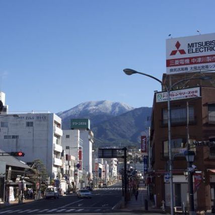 JR中津川駅前からの恵那山、今日はクリスマス イブ。