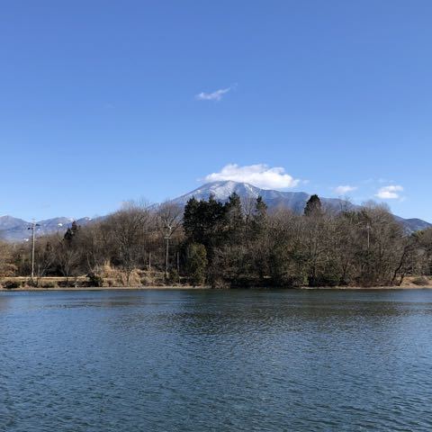 神谷池からの恵那山