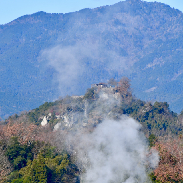 絶景山城日本一天空の城苗木城に白龍現る。