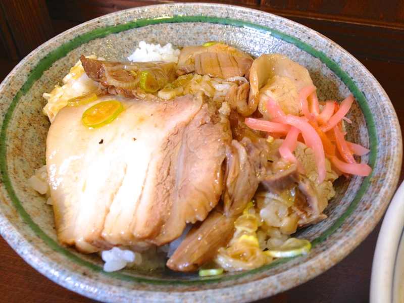 美味しいお昼ご飯 「カレー蕎麦＋トロトロ焼豚丼」 付知峡そば茶屋 