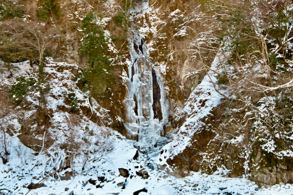 氷瀑、上臈の滝。 border=