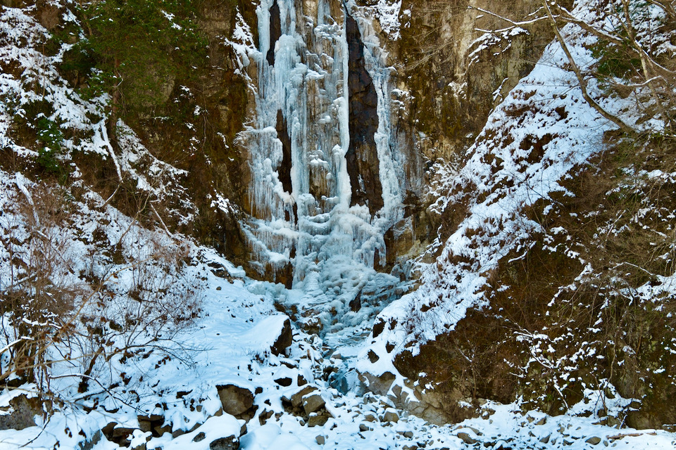 氷瀑、上臈の滝。