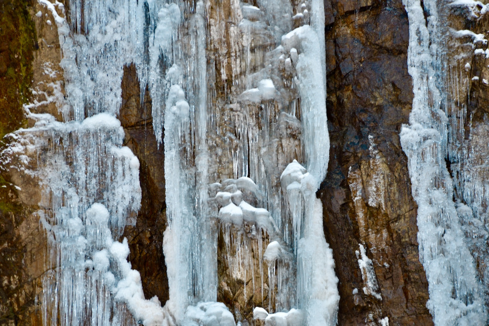 氷瀑、上臈の滝。