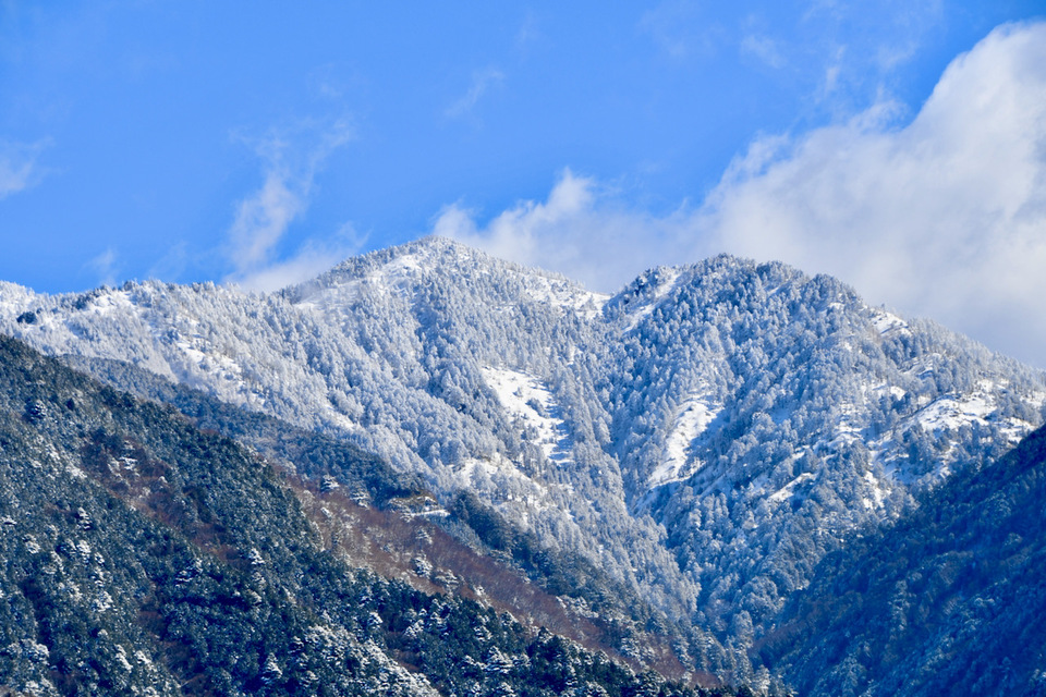 付知峡展望、素晴らしき雪景色。