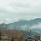 雲に隠れた恵那山
