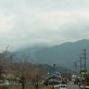 寒々とした雲と恵那山