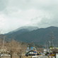 恵那山は雪で白くなっていました