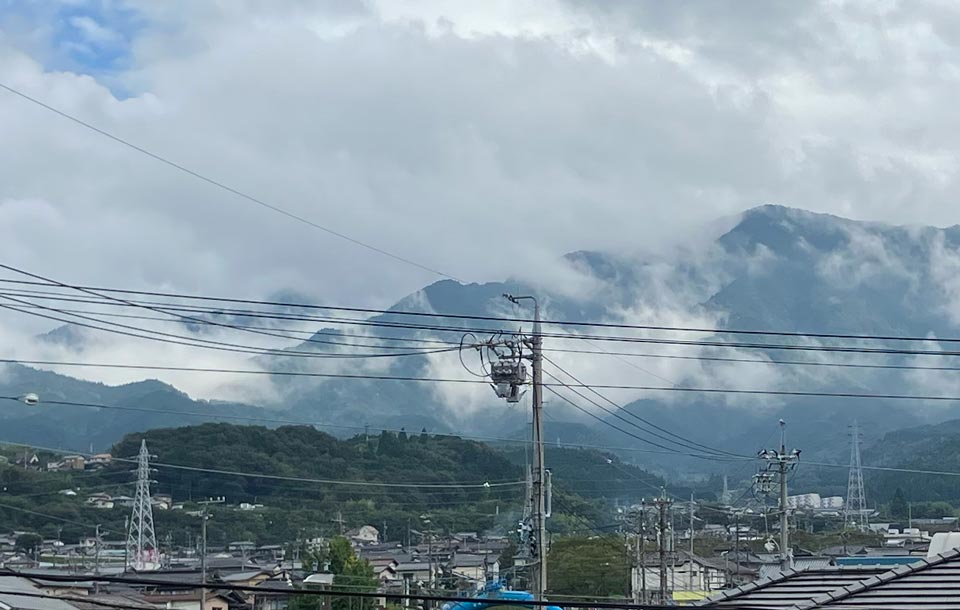 雨上がりの恵那山