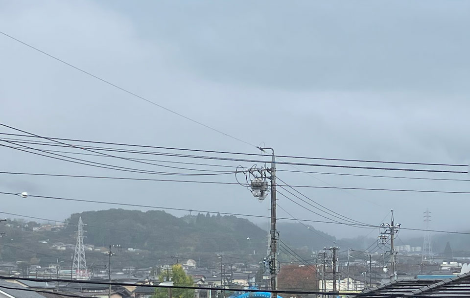 小雨が降ったり止んだり